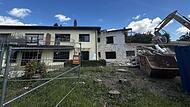 Derzeit erfolgen bei der sogenannten „neuen Villa“ Abbruch- und Umbauarbeiten für den neuen Kindergarten auf dem Heinz-Glas-Gelände.
