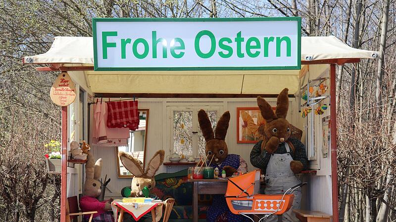 Das Osterhasenhaus in Mitwitz.Osterimpressionen Osterhasenhaus in Mitwitz