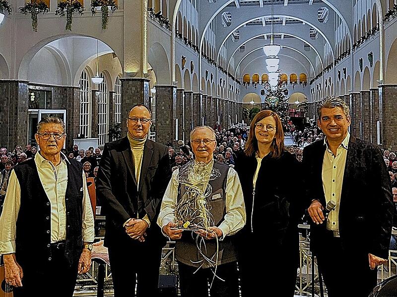 Verabschiedung von Edmund Seller (von links): Ewald Kiesel, Bruno Heynen, Edmund Seller, Sylvie Thormann, Martin Lehnert