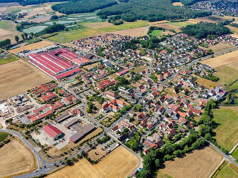 Der Gemeinderat Gremsdorf entscheidet &uuml;ber ein Grundst&uuml;ck im Ort. Unser Foto zeigt den Ort von oben.