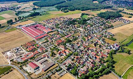 Der Gemeinderat Gremsdorf entscheidet &uuml;ber ein Grundst&uuml;ck im Ort. Unser Foto zeigt den Ort von oben.