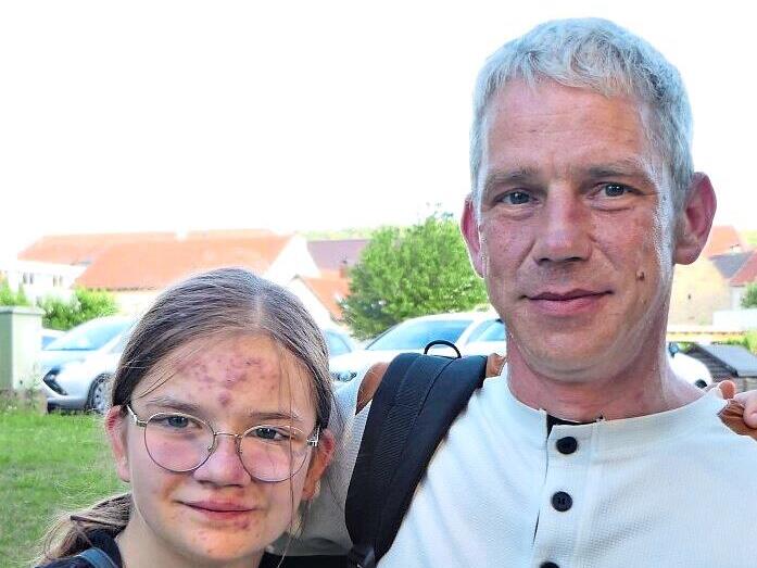 Matthias Geuter und seine Tochter Ronja aus Scheßlitz waren erstmals in Sand. Matthias Geuter und seine Tochter Ronja aus Scheßlitz waren erstmals in Sand.