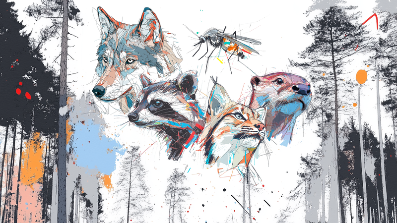 Collage Tiere Niedlich sehen sie ja aus, zumindest viele dieser Raubtiere.