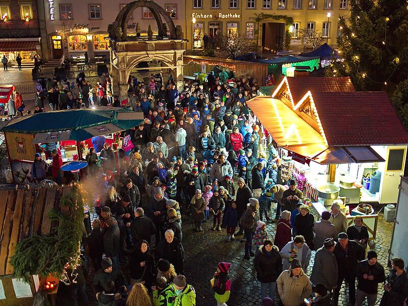 Hammelburg in vorweihnachtlicher Atmosph&auml;re.
