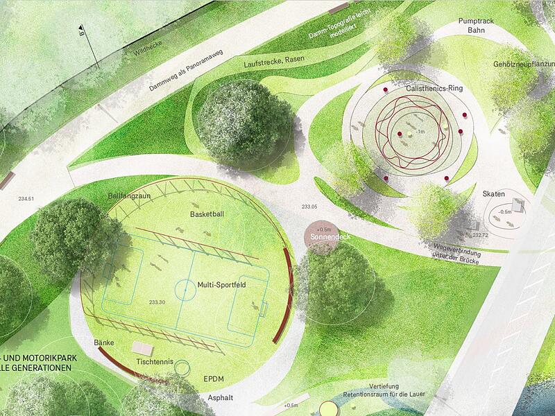Skatepark, Pumptrack und Sportfelder Skatepark, Pumptrack und Sportfelder