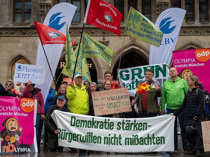 Demonstration gegen Olympia-Bewerbung