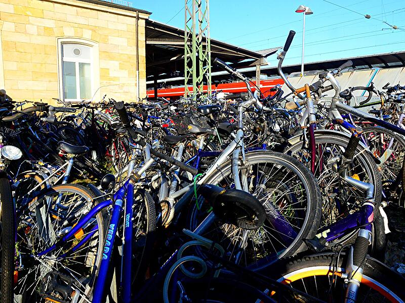 Fahrräder am Bahnhof in Bamberg Fahrräder am Bahnhof in Bamberg