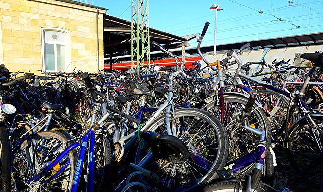 Fahrräder am Bahnhof in Bamberg Fahrräder am Bahnhof in Bamberg