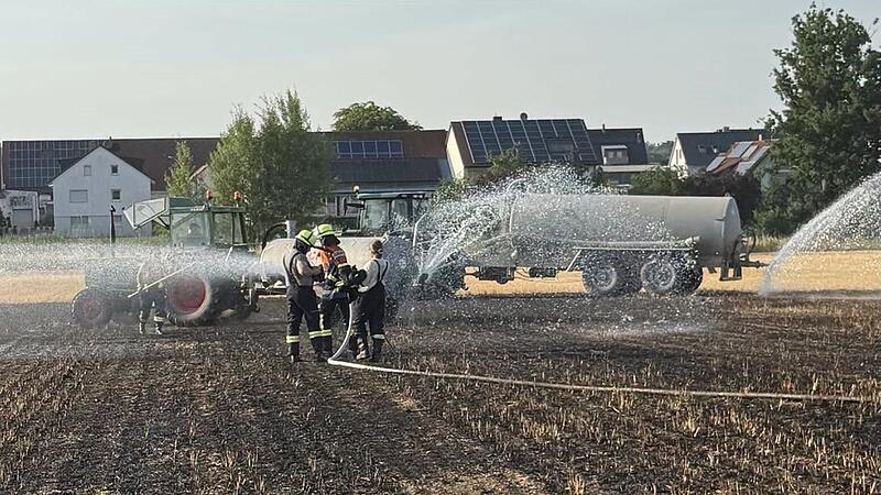 Brand nahe Erlangen bei Extremhitze: Feuerwehr erh&auml;lt unerwartete Hilfe