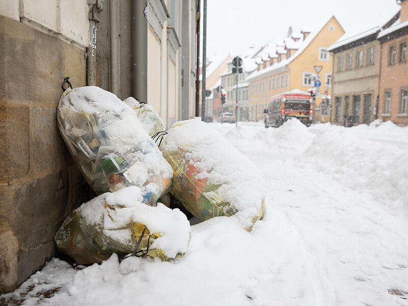 Schnee Bamberg Auch bei der Müllabfuhr kommt es in Stadt und Landkreis Bamberg wegen der Witterungsverhältnisse zu Einschränkungen.