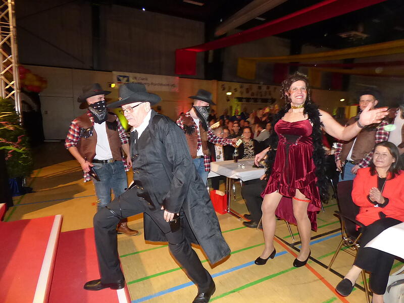 M&auml;nnerballett Ebser Sahneschnitten mit ihrem Showtanz "Cowboys"Prunksitzung Ebermannstadt 2025