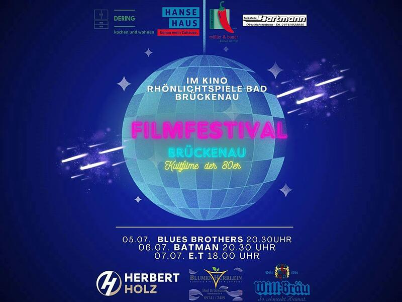 Plakat für das Filmfestival 2024 in den Bad Brückenauer Rhönlichtspielen mit Kultfilmen aus den 80er Jahren. Plakat für das Filmfestival 2024 in den Bad Brückenauer Rhönlichtspielen mit Kultfilmen aus den 80er Jahren.