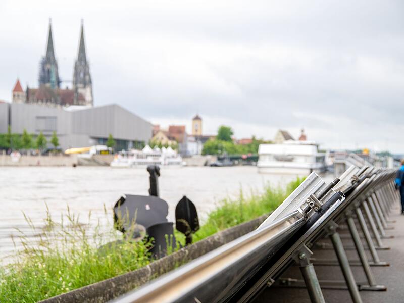 Hochwasser in Bayern - Regensburg