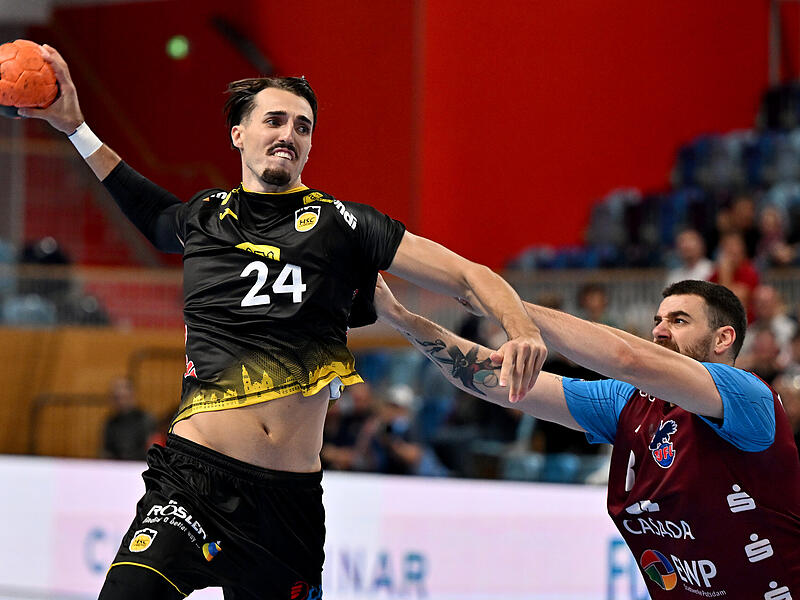 Das Hinspiel in Potsdam Anfang Oktober entschieden Mikael Helmersson (links) und der HSC Coburg gegen Davide Bulzamini & Co. klar f&uuml;r sich. Der Einsatz von Helmersson f&uuml;r Samstag ist fraglich.