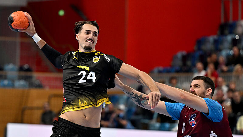 Das Hinspiel in Potsdam Anfang Oktober entschieden Mikael Helmersson (links) und der HSC Coburg gegen Davide Bulzamini & Co. klar f&uuml;r sich. Der Einsatz von Helmersson f&uuml;r Samstag ist fraglich.