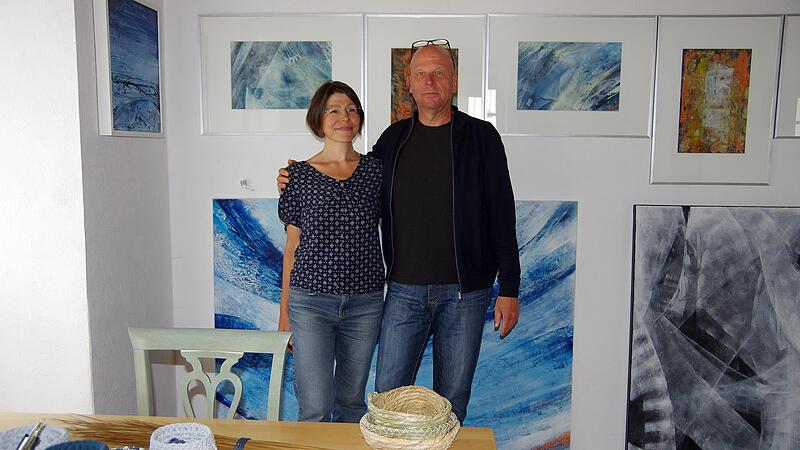 Barbara B&ouml;hm und Matthias Ignaz B&ouml;hm in ihrem Atelier.