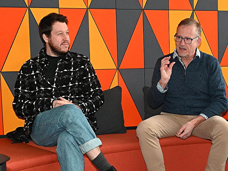 Marius Weingarten und Volker Braun vom M&auml;nner-Feuerkreis Bamberg.