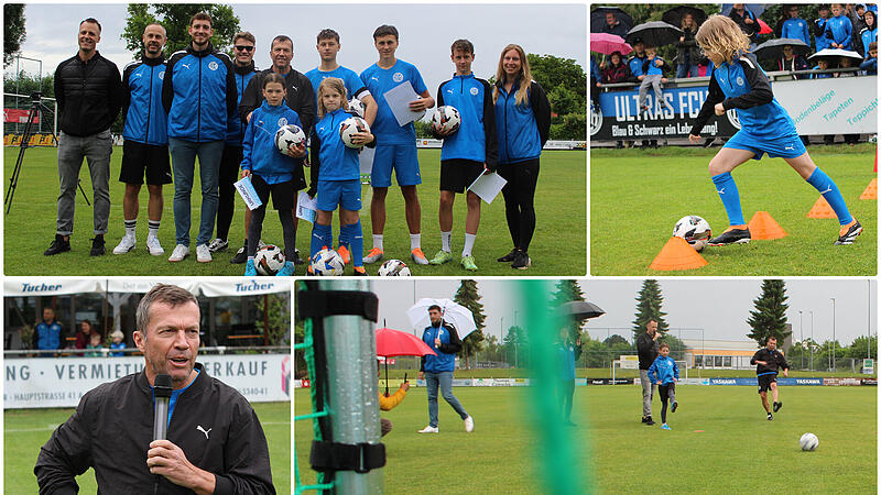 Lothar Matth&auml;us besuchte seinen Heimatverein und stellte sich der Herausforderung: Einer Skill-Challenge mit dem Pumas-Nachwuchs.
