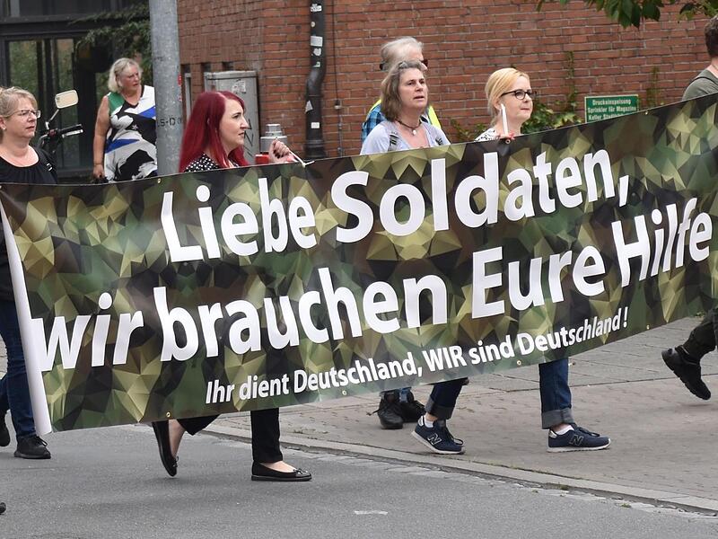 Demonstration der Querdenker-Szene im August 2020 in Nürnberg Demonstration der Querdenker-Szene im August 2020 in Nürnberg