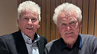 Bertram Wagner (l.) mit Sepp Maier in Bamberg im M&auml;rz 2026.