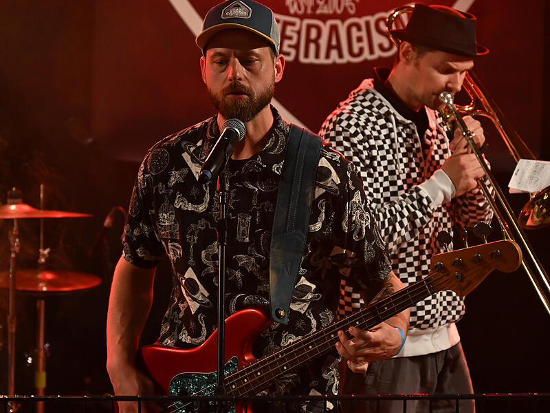 Die Ska-Band The Offbeat Service aus Worms spielte zum Abschluss des Abends.