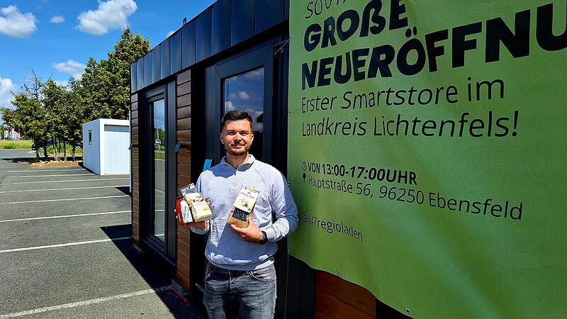 Philipp Dietz eröffnet am 1. Juni 2025 den ersten 24/7-Einkaufsmarkt in Ebensfeld im Landkreis Lichtenfels.