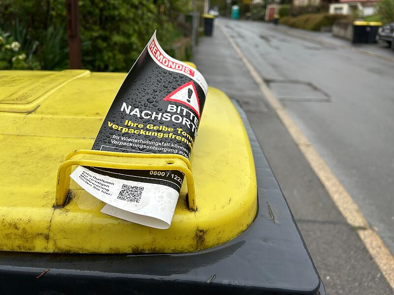Gelbe Tonne Zettel