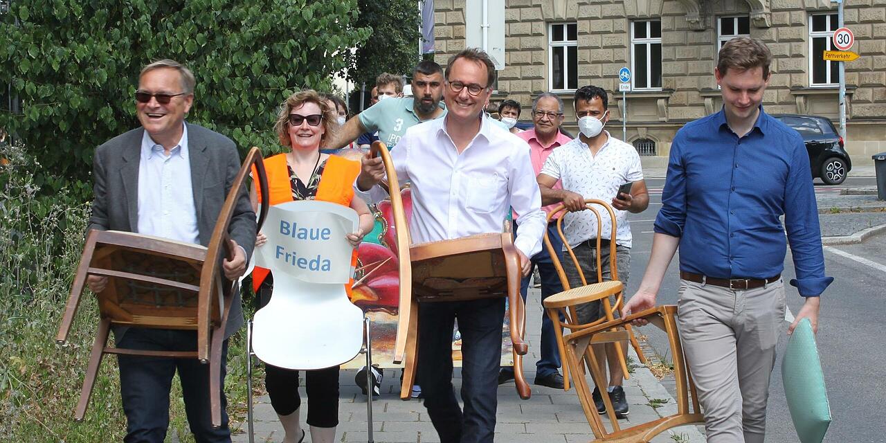 Der Verein „Freund statt fremd“ zieht in Bamberg nur mit Lastenrädern um