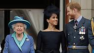 Königin Elizabeth II., Meghan und Prinz Harry (Archivbild)