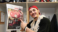 Deutscher Meister 2013: Karsten Tadda mit Korbnetz und Basketball-Beilage