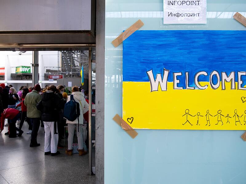 Ukrainische Flüchtlinge in München