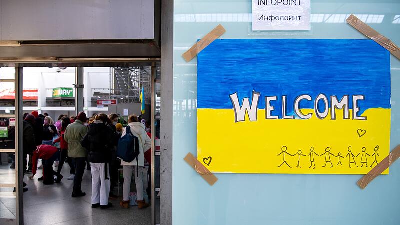 Ukrainische Fl&uuml;chtlinge in M&uuml;nchen
