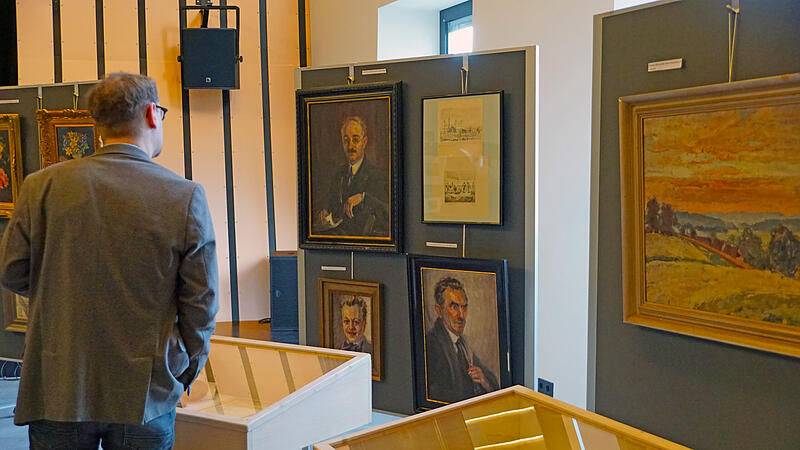 Neben seinen Portraits malte der Bamberger K&uuml;nstler Max Schn&ouml;s auch Landschaften und Kulturdenkm&auml;ler wie den Bamberger Reiter oder Klein Venedig