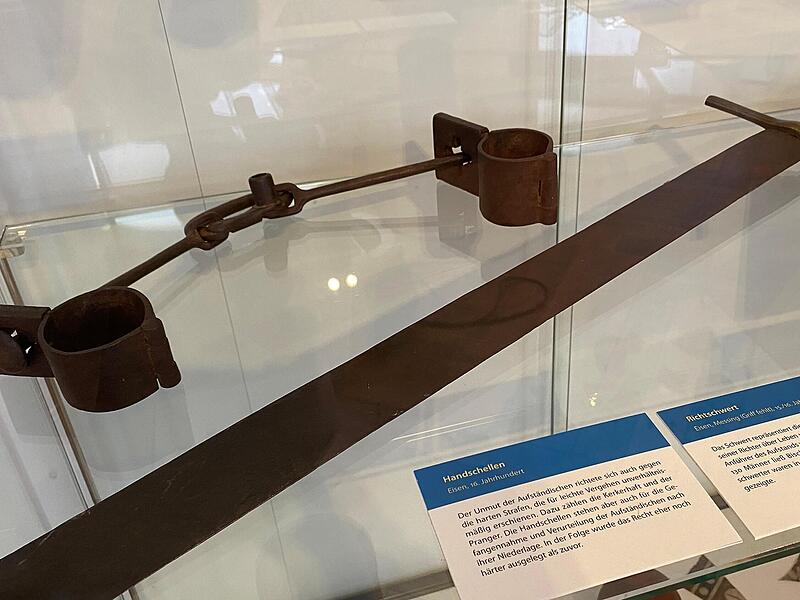 Im Henneberg-Museum in M&uuml;nnerstadt ist unter anderem dieses Richtschwert zu sehen.