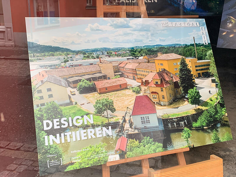 Auf diesem Plakat des Coburger Desinforums Oberfranken ist eine Ansicht des Griesbach-Gel&auml;ndes zu sehen.