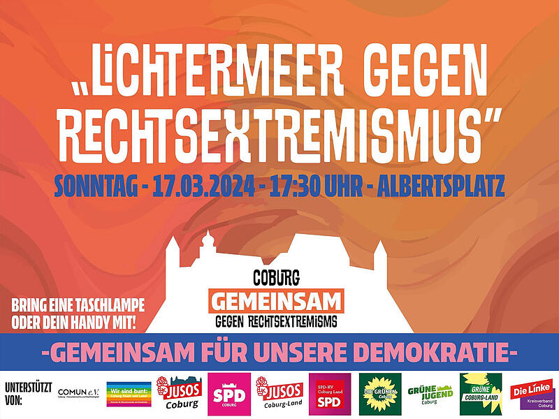 Lichtermeer gegen Rechtsextremismus in Coburg geplant