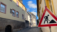Schild Kirchwehr Kulmbach Verkehr Baustelle