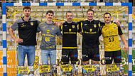Wurden allesamt vom HSC Coburg verabschiedet: Glenn-Louis Eggert, Felix Jaeger, Florian Billek, Jan Schäffer und Merlin Fuß.