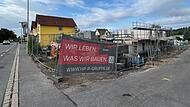 Bauprojekt im Coburger Stadtteil Creidlitz Die Baustelle in der Creidlitzer Straße in Coburg ist verwaist, die Arbeiten an der geplanten Seniorenresidenz sind eingestellt.