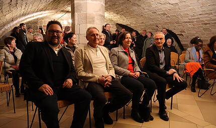Diese B&uuml;rgermeisterkandidaten wurden in den Stadtrat H&ouml;chstadts gew&auml;hlt: Sven Berwein (JL; von links) neben G&uuml;nther Geyer (UGWH), Andrea Niedt de Matos (SPD) und Alexander Schulz (CSU).