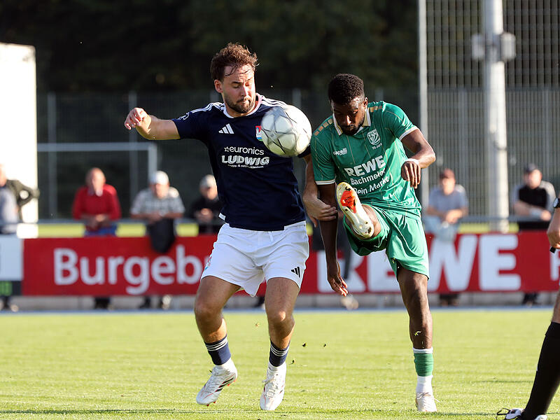 TSV Burgebrach zieht vor Schwebenried-Spiel die Zügel an Lucas Beyer (links) und die Burgebracher waren zuletzt niccht nur gegen Rico Hofmanns Abtswinder unterlegen.