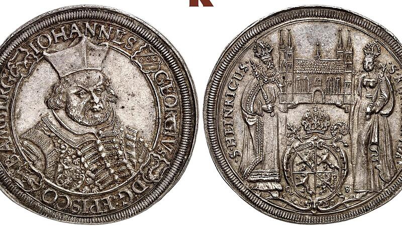 Die M&uuml;nze aus Bamberg wird am 28. Januar mit einer Sch&auml;tzung von 5000 Euro im Vienna House Remarque in Osnabr&uuml;ck versteigert.