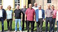 Verabschiedungen und Dienstjubiläen (v. l.): stellvertretende Landrätin Rosi Kraus, Martin Hempfling, Hildegard Schwarzmann, Stefan Richter, Berthold Burkhardt, Frank Riedel, Otto Kalb, Eberhard Heublein, Herbert Meier, Florian Brütting, Gerhard S...