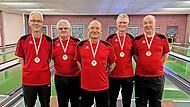 Die erfolgreiche Mannschaft Sen B (Ü 60) des SKV Bad Kissingen e.V. (von links): Martin Mühleck, Dietmar Schmitt, Uwe Simmroth, Edwin Karch und Georg Ziegler.