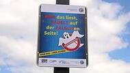 Plakate gegen Geisterradler
