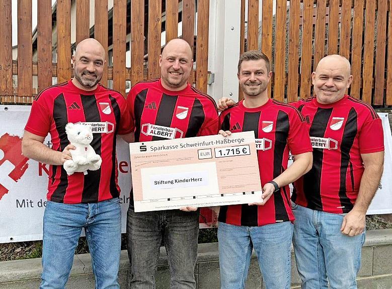 Auf dem Foto von links die Organisatoren Christian G&uuml;nther, Frank Gr&auml;b, Thomas Wagenh&auml;user und Andre Klarmann, die sich gemeinsam mit zahlreichen Helferinnen und Helfern erneut f&uuml;r eine rundum gelungene Benefizveranstaltung einsetzten.