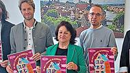 Sie freuen sich auf die Interkulturellen Wochen: (von links) Dr. Marco Depietri, Migrantinnen- und Migrantenbeirat, Oberbürgermeister Sebastian Niedermaier, Mitra Sharifi, Migrantinnen- und Migrantenbeirat, Samer Rahhal, Geschäftskoordinator des M... Sie freuen sich auf die Interkulturellen Wochen: (von links) Dr. Marco Depietri, Migrantinnen- und Migrantenbeirat, Oberbürgermeister Sebastian Niedermaier, Mitra Sharifi, Migrantinnen- und Migrantenbeirat, Samer Rahhal, Geschäftskoordinator des M...