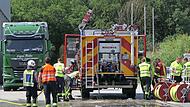 Rund 50 Einsatzkr&auml;fte r&uuml;ckten nach der vorsorglichen Alarmstufenerh&ouml;hung aus.