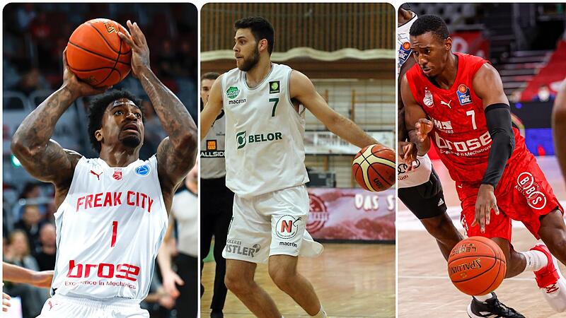 Drei ehemalige Bamberger Aufbauspieler, die in der n&auml;chsten Saison inAustralien ihr Geld verdienen (von links): Patrick Miller, William McDowell-White und Shannon Scott.