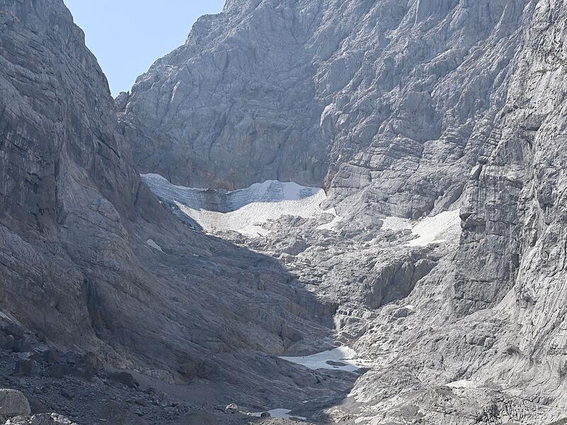 Entwicklung der verbleibenden deutschen Gletscher